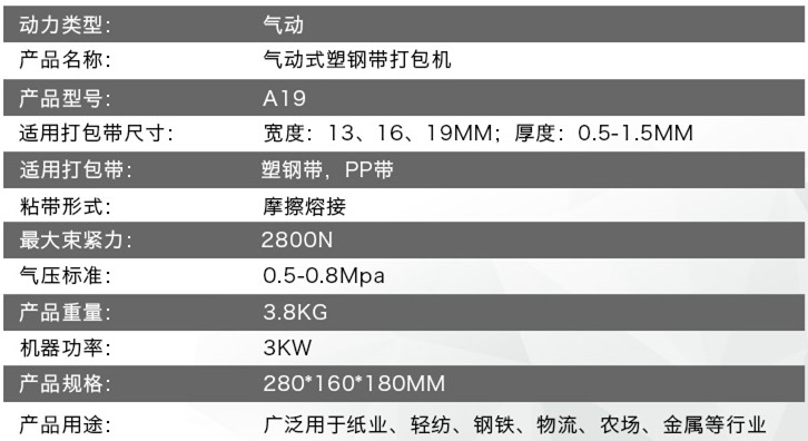 氣動打包機參數(shù) 氣動打包機參數(shù)